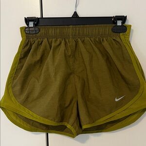 Nike Olive Green Women's Athletic Running/Training Shorts